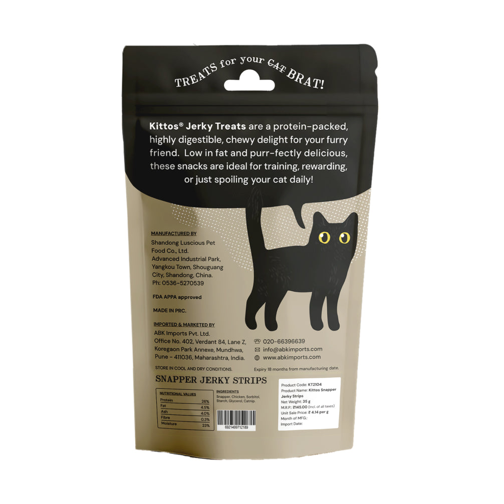 Kittos Purr Fect Snapper Jerky Strips Cat Treats image 7