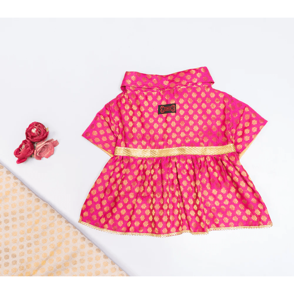 Pawgypets Occasion Wear Dress for Dogs and Cats (Pink) image 4
