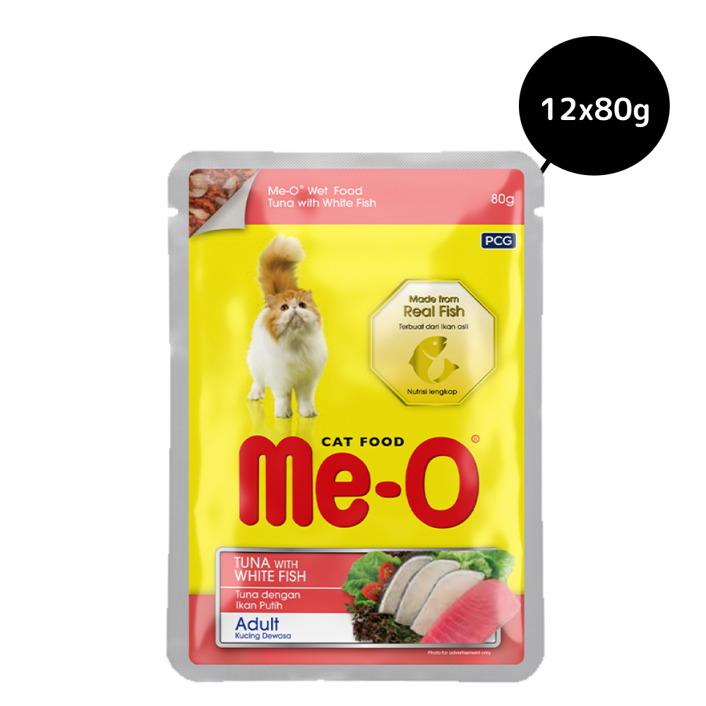 Me O Tuna & White Fish In Jelly Adult Cat Wet Food image 2