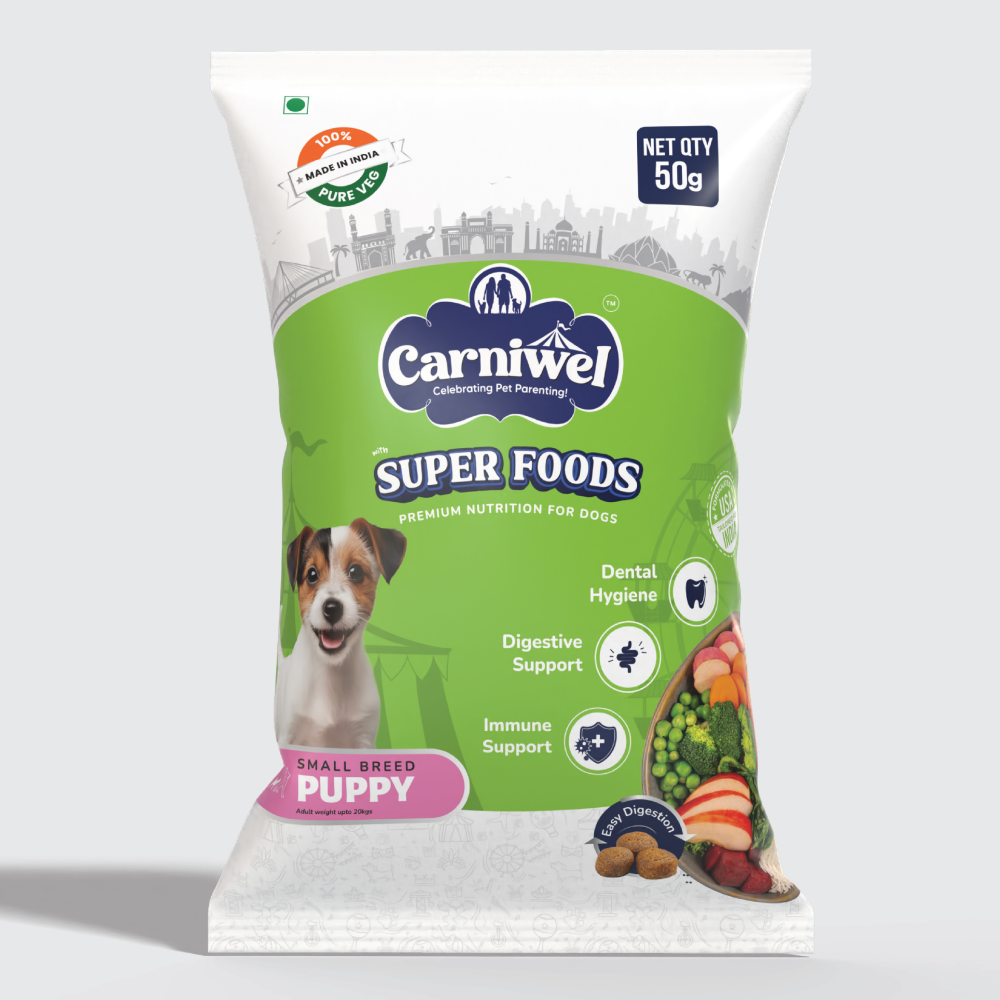 Carniwel Superfoods Veg Kibble Small Breed Puppy Dog Dry Food (50g)