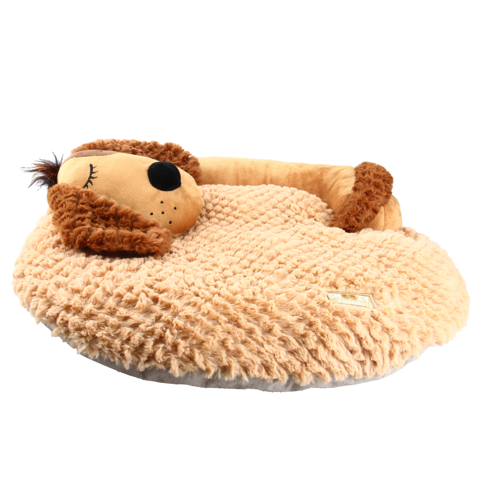 GiGwi Snoozy Friends 3D Shape Dog Sleepy Cushion for Cats and Dogs (Brown) image 5