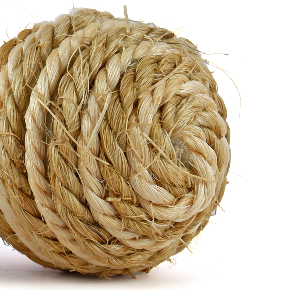 Trixie 2 Sisal Balls on a Rope with Bell Toy for Cats (Brown) image 3