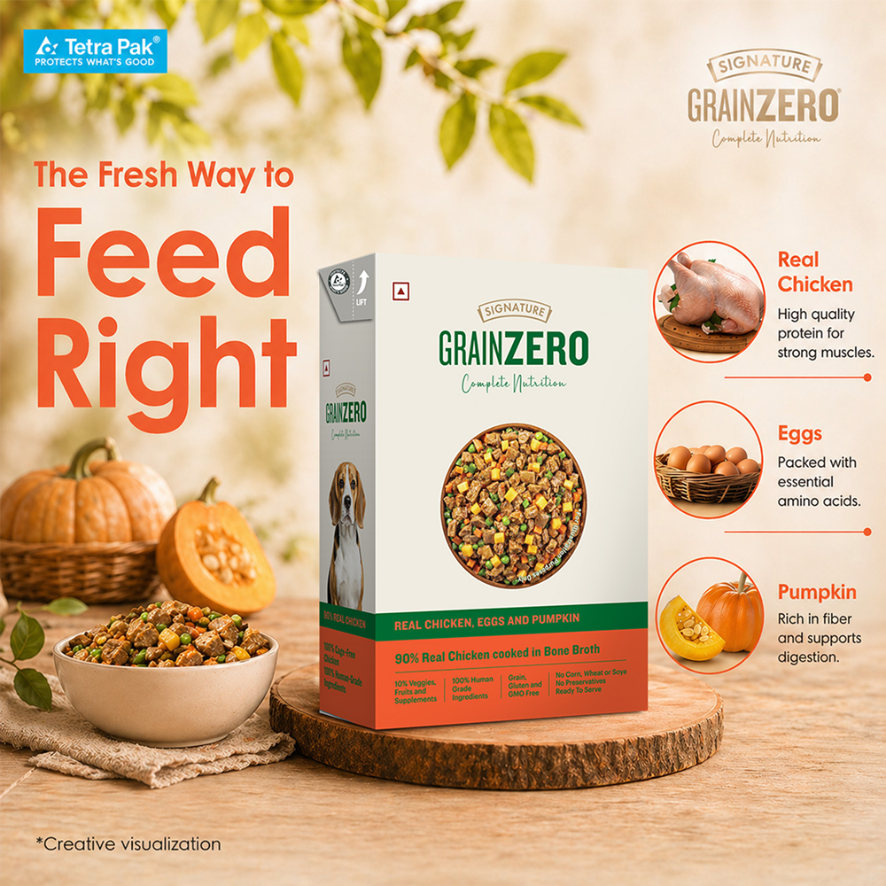 Signature Grain Zero Tetra Pack Real Chicken Egg & Pumpkin Dog Fresh Food image 3