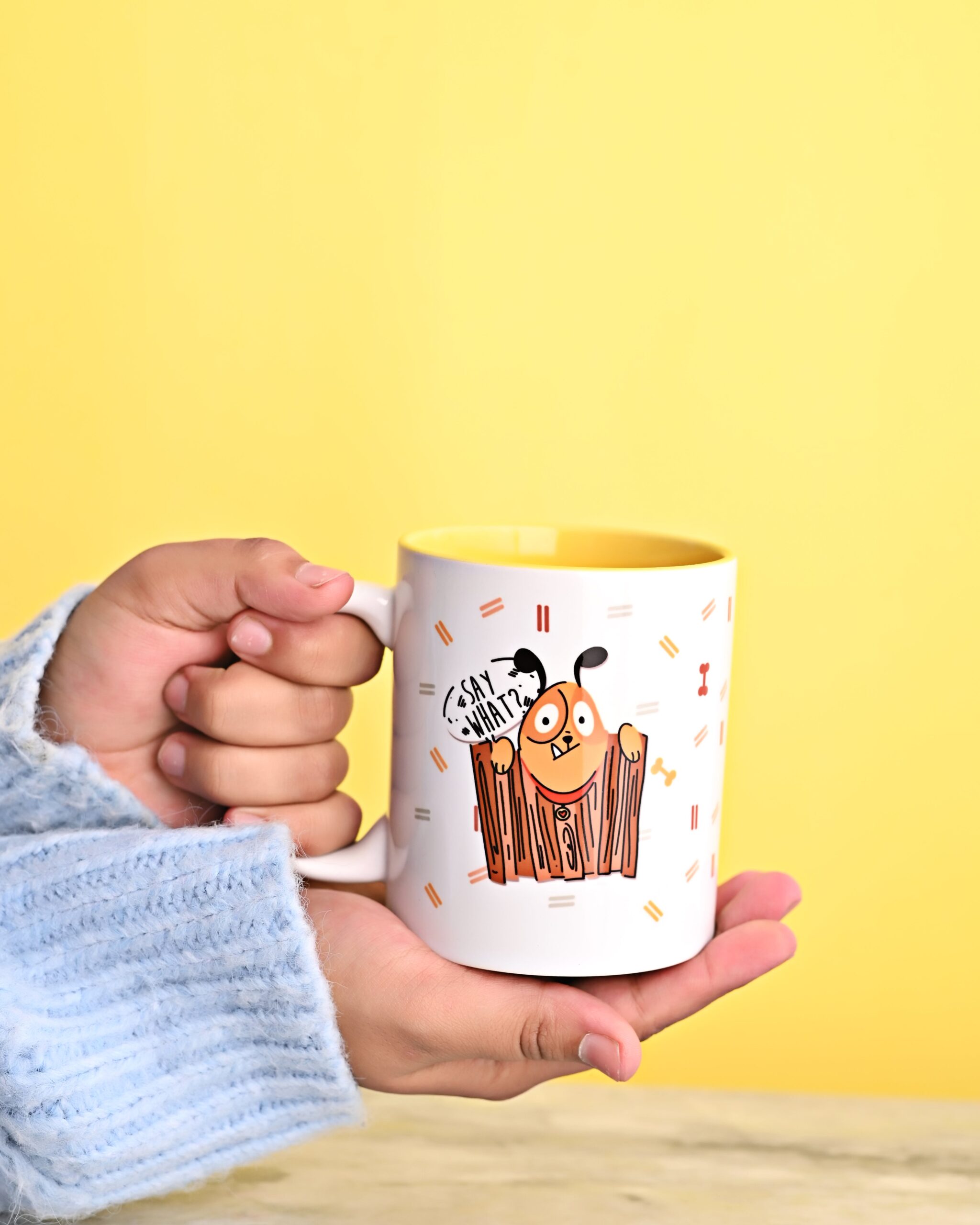Furry Tales Buggy Say What Ceramic Coffee Mug (White) image 1