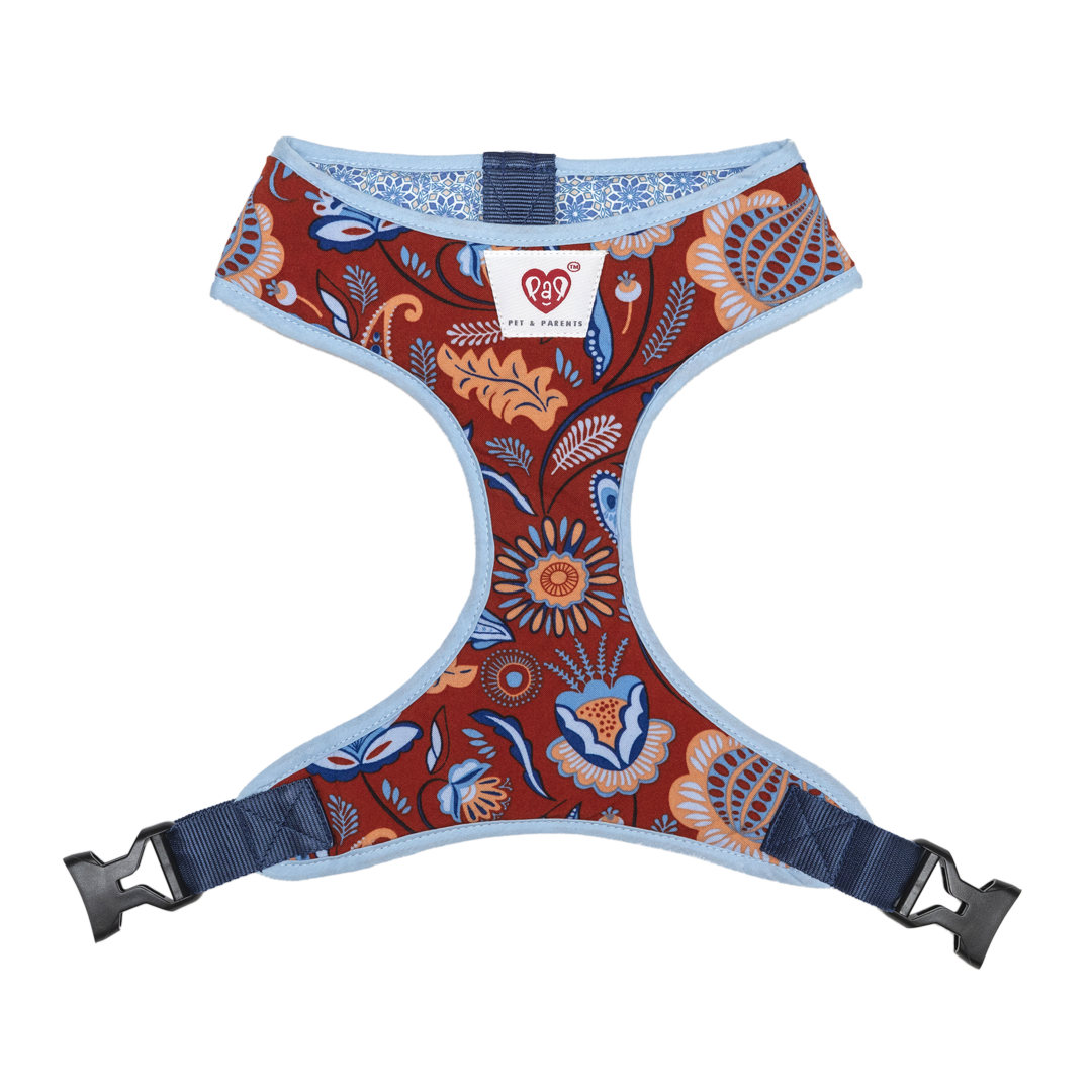 Pet And Parents Indie Floral Reversible Harness for Dogs image 2