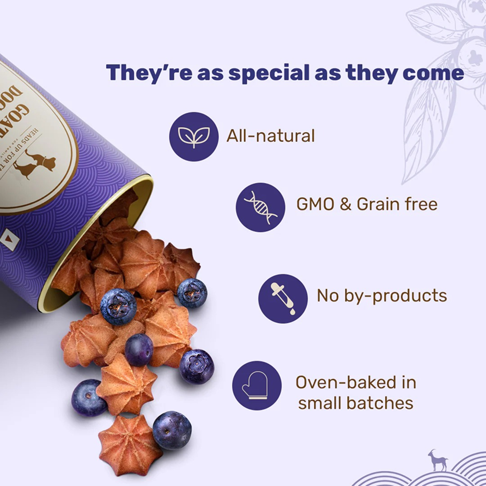 HUFT Gluten Free Goat Milk & Blueberry Cookie Dog Treats image 4