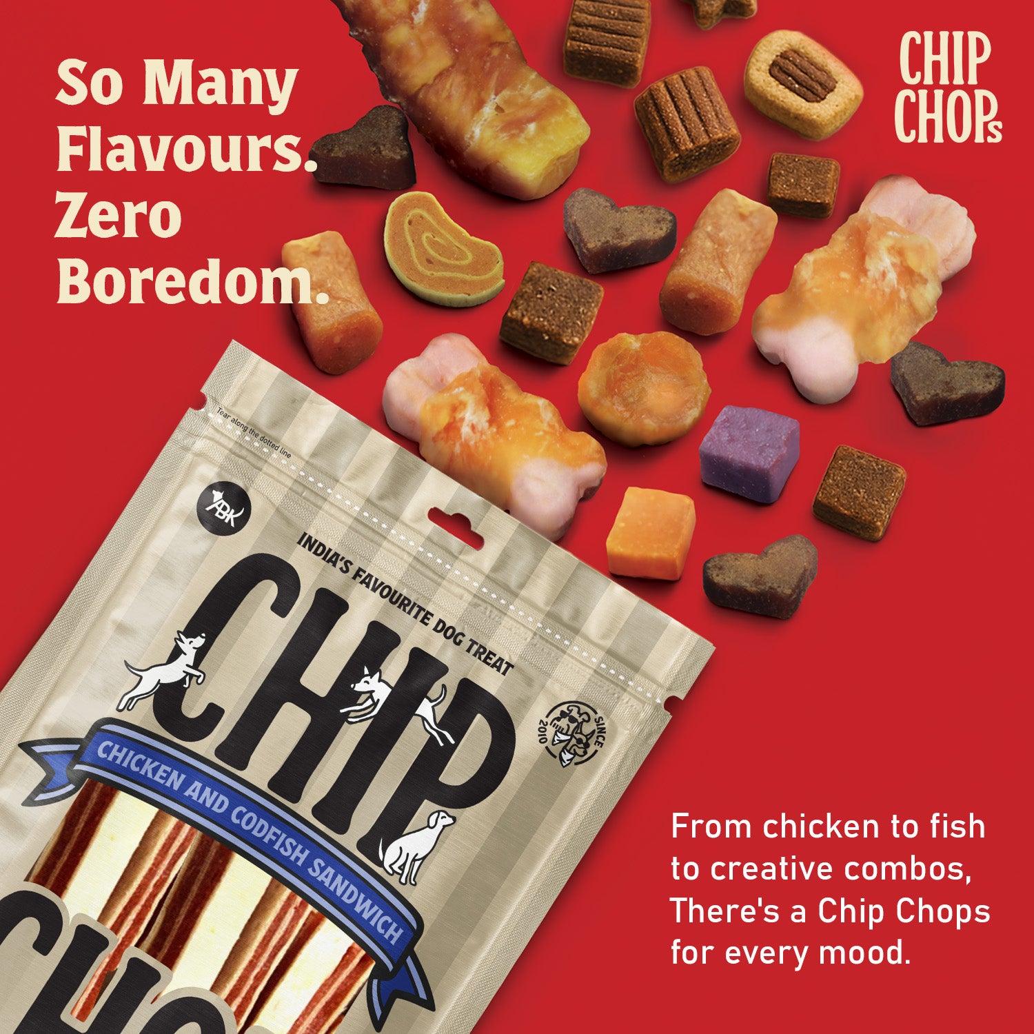Chip Chops Chicken and Codfish Sandwich Dog Treats image 2