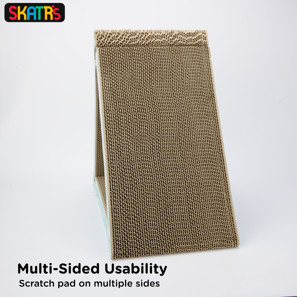 Skatrs Cute Triangle Cat Scratcher with 2g Premium Catnip Free image 4