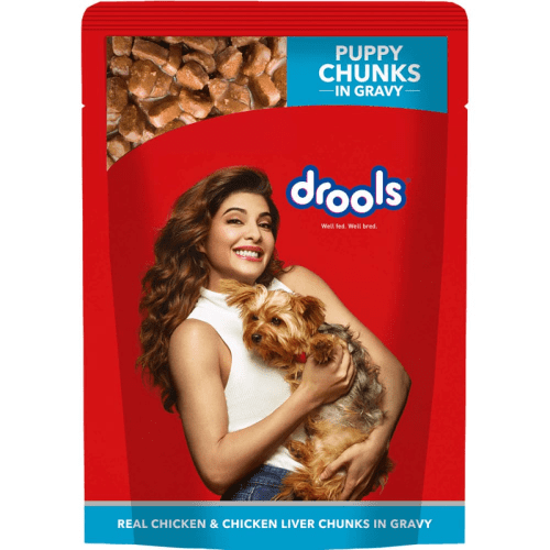 Drools Focus Super Premium Puppy Dry Food and Real Chicken & Chicken Liver Chunks in Gravy Puppy Wet Food Combo image 2
