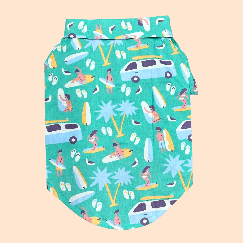 Pet Set Go Beach Club Cotton Shirt for Dogs (Blue) image 6
