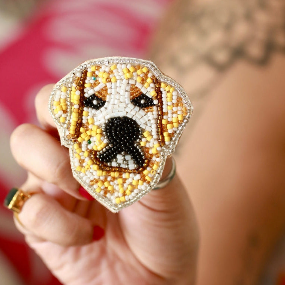 Furry Tales Romeo Labrador Handcrafted Brooch