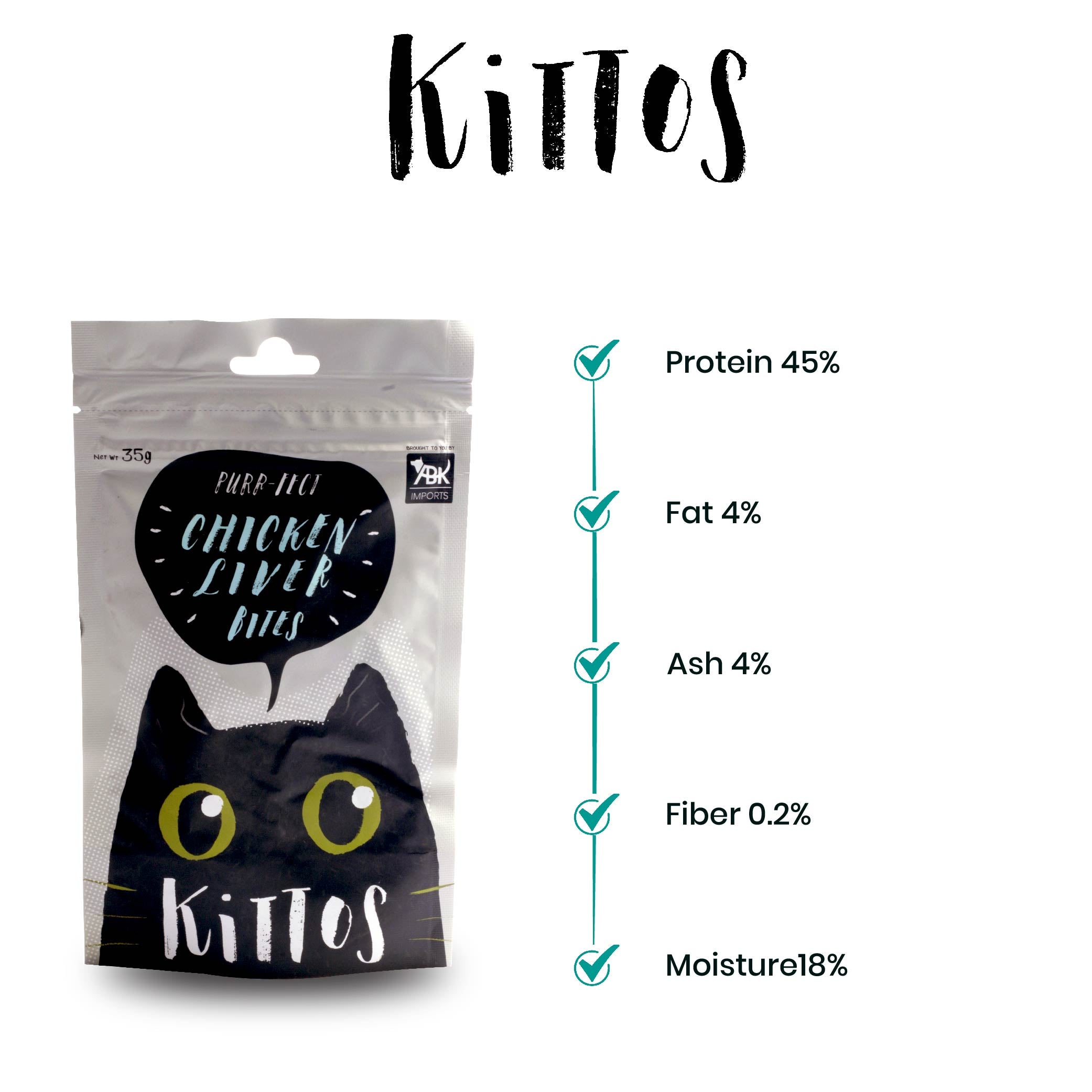 Kittos Purr Fect Chicken Liver Bites Cat Treat image 3
