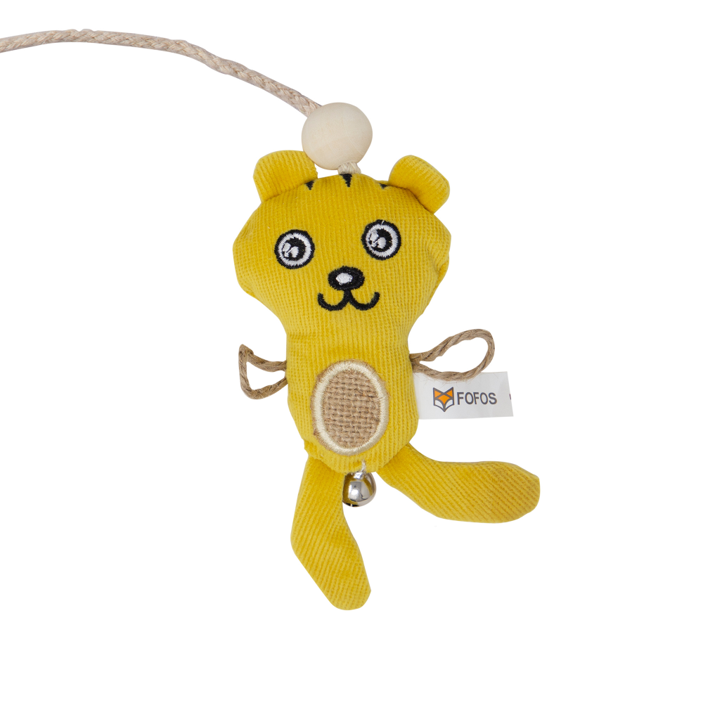 Barkbutler x Fofos Cat Wand Tiger Toy for Cats (Yellow) image 5