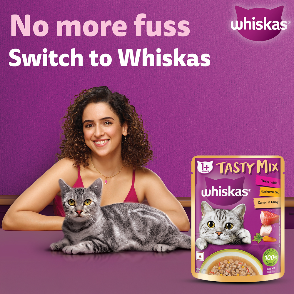 Whiskas Tuna with Kanikama And Carrot in Gravy Tasty Mix Adult Cat Wet Food image 9