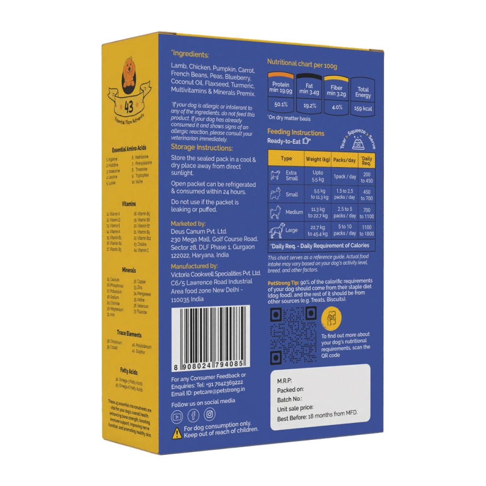 PetStrong Lamb and Blueberry Grain Free Fresh Food for Dogs image 6