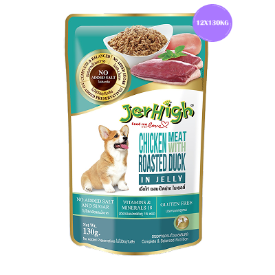 JerHigh Chicken with Roasted Duck in Jelly Wet Dog Food (Limited Stocks)