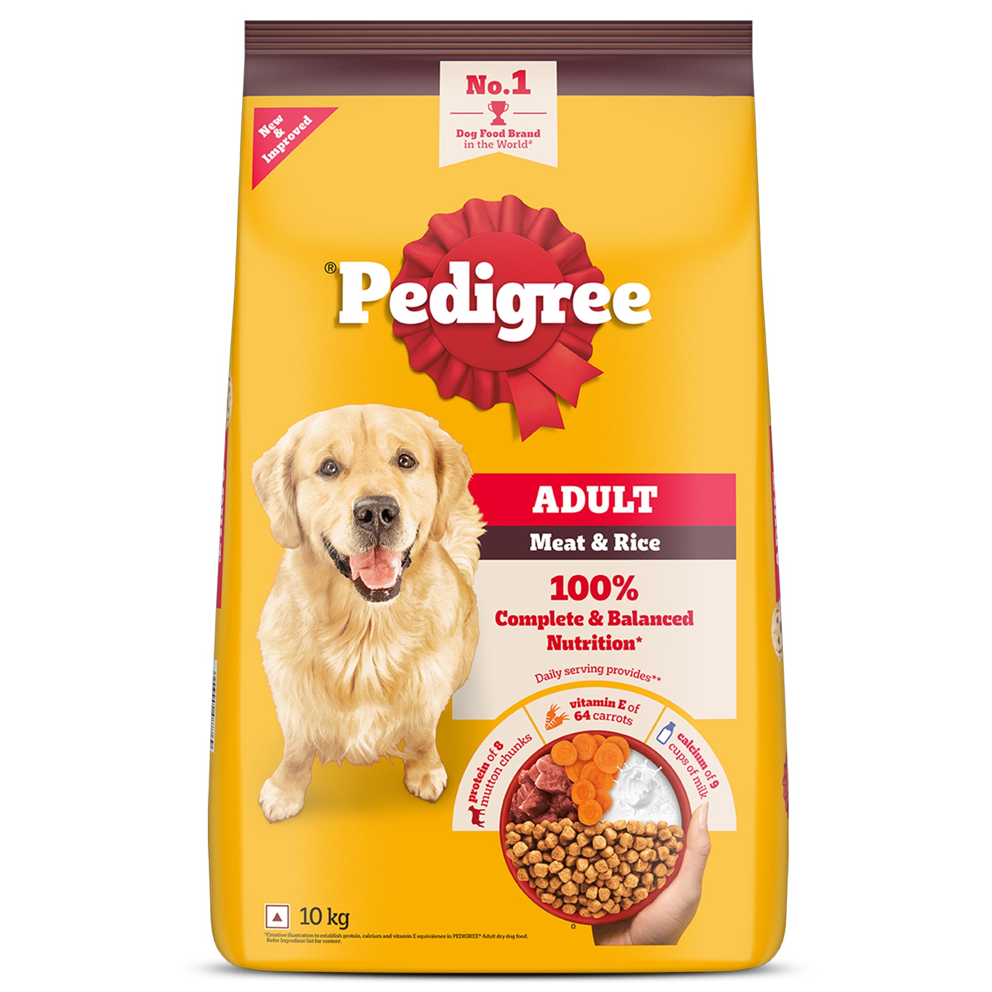 Pedigree Meat & Rice Adult Dog Dry Food image 2