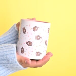 Furry Tales Sprinkles Hearts Fish Ceramic Coffee Mug (White)