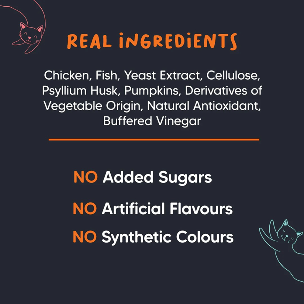 HUFT Meowsi Grain Free Chicken, Fish & Psyllium Husk Power Bites Cat Treats image 3