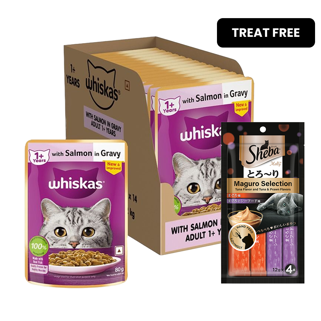 Whiskas Salmon in Gravy Meal Adult Cat Wet Food image 2