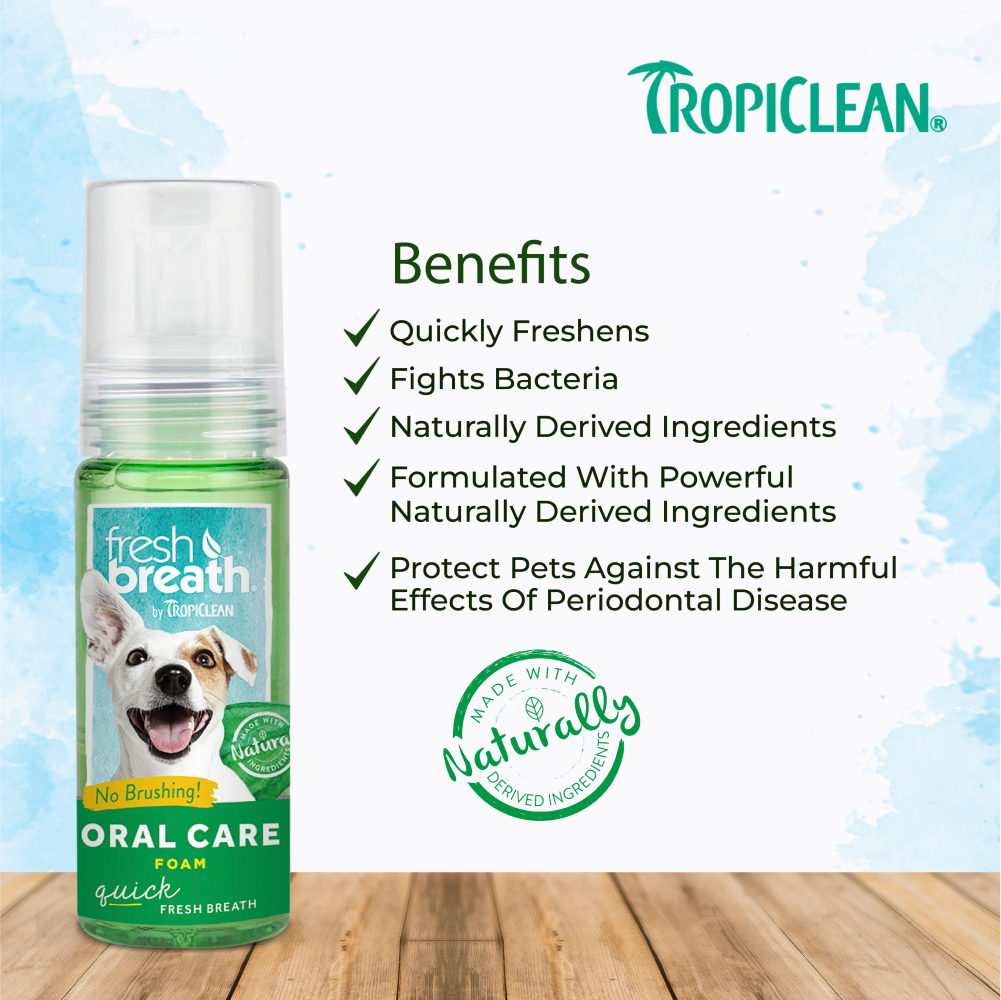 Tropiclean Fresh Breath Oral Care Foam For Dogs image 4