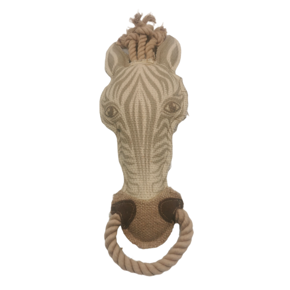 NutraPet The Tug Zebra Squeaky Toy for Dogs