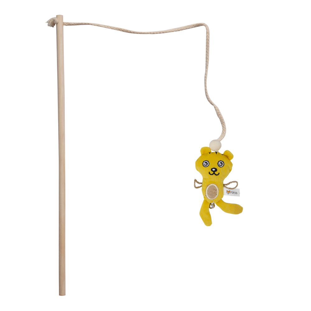Barkbutler x Fofos Cat Wand Tiger Toy for Cats (Yellow) image 4