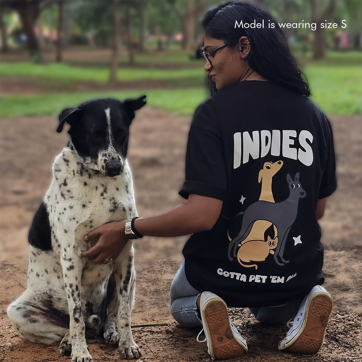 thePack Indie Merch Gotta Pet'em All Oversized T Shirt for Men and Women (Black) image 3