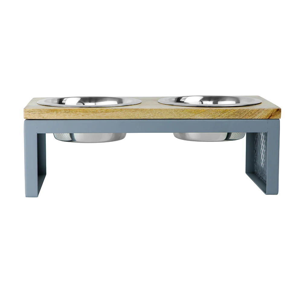 Pawpourri Wooden Top Mesh Diner for Dogs and Cats (Wooden Brown) image 2