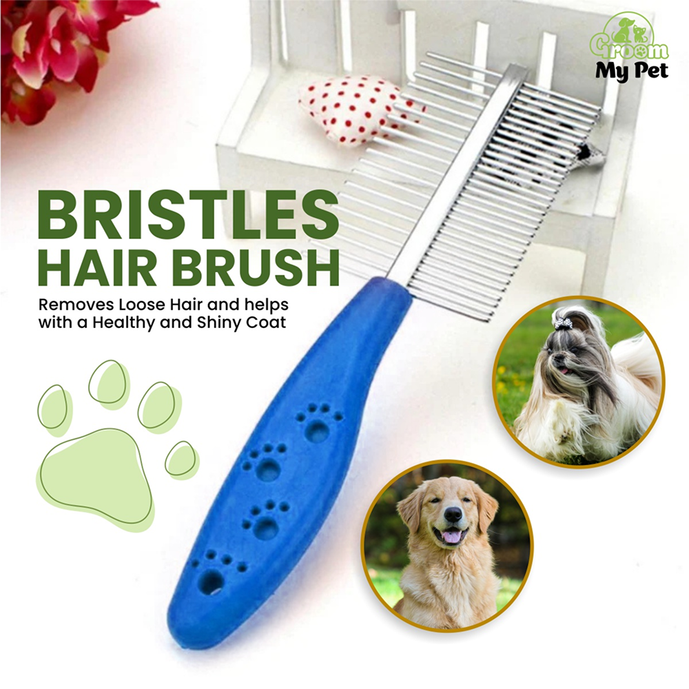 Groom My Pet Double Side Steel Comb for Dogs and Cats (Blue) image 2