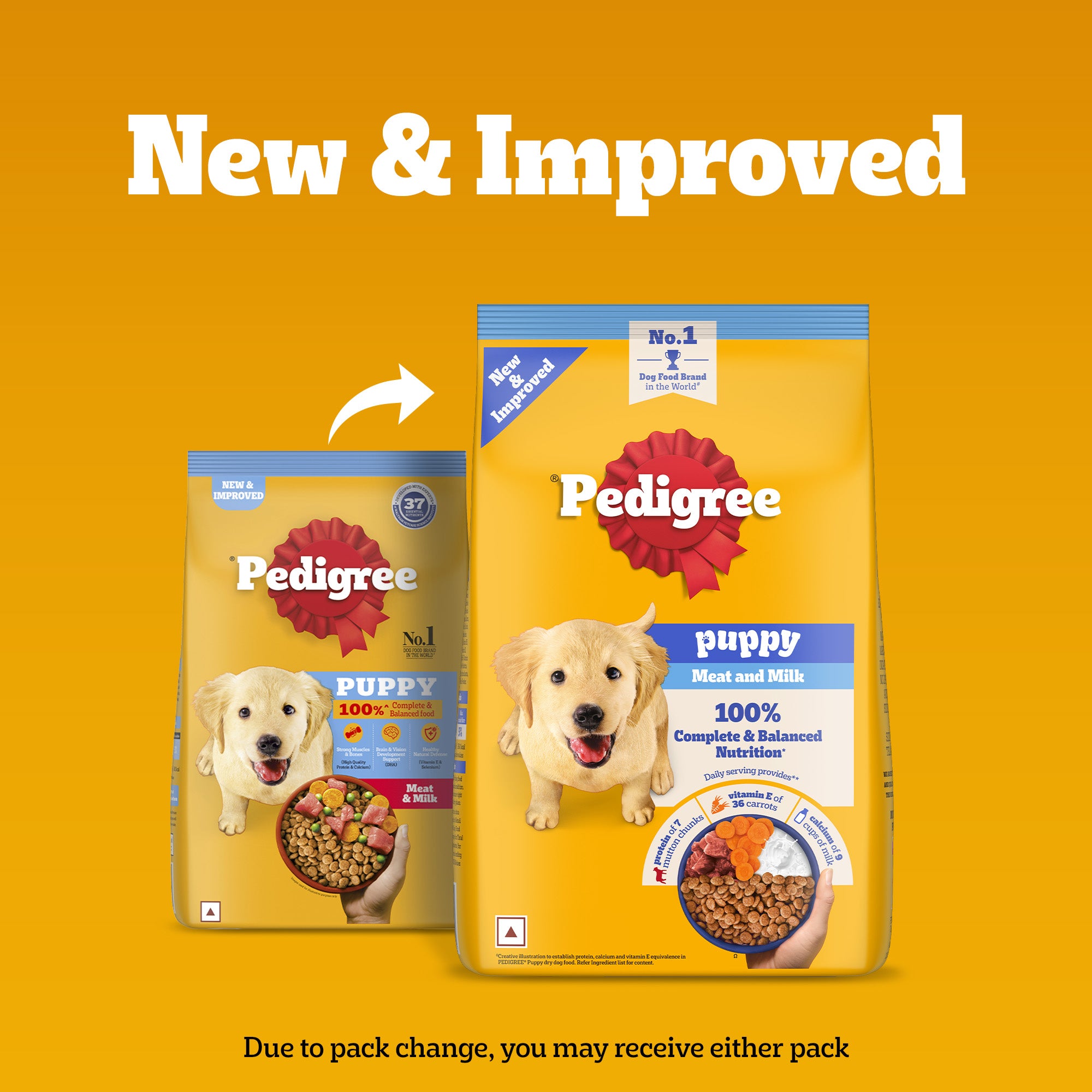 Pedigree Puppy Dog Food Combo |Meat & Milk Dry & Chicken & Liver Wet image 3