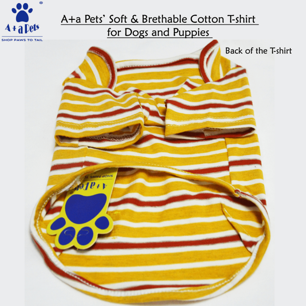 A Plus A Pets Soft Cotton T Shirts for Dogs (Yellow) image 3