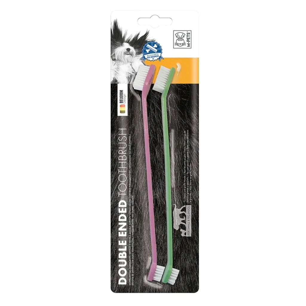 M Pets Double Ended Toothbrush for Dogs (Set of 2) image 2