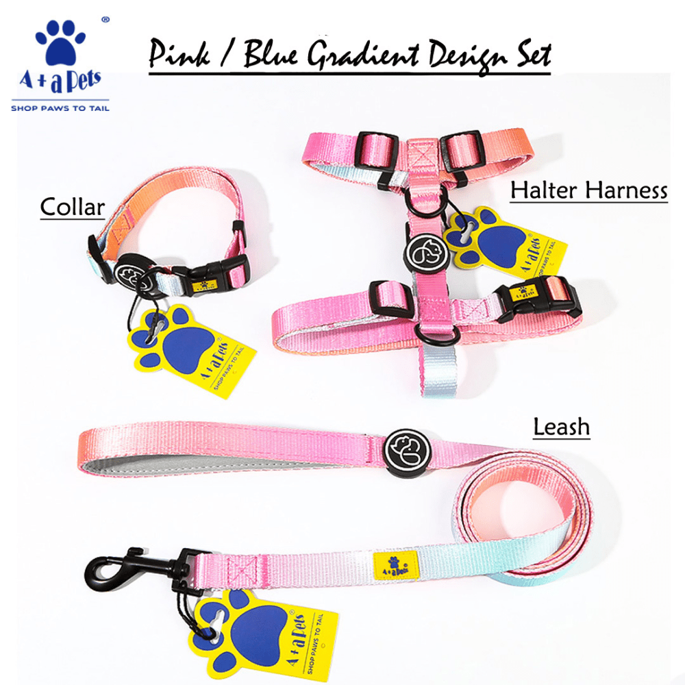 A Plus A Pets Skin Friendly Gradient Design Harness for Dogs and Cats (Pink) image 6