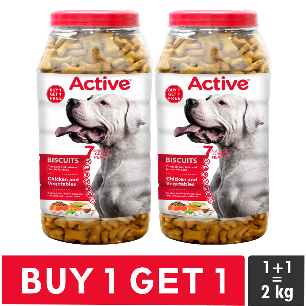 Active Chicken and Vegetables Biscuit Dog Treats (Buy 1 Get 1)