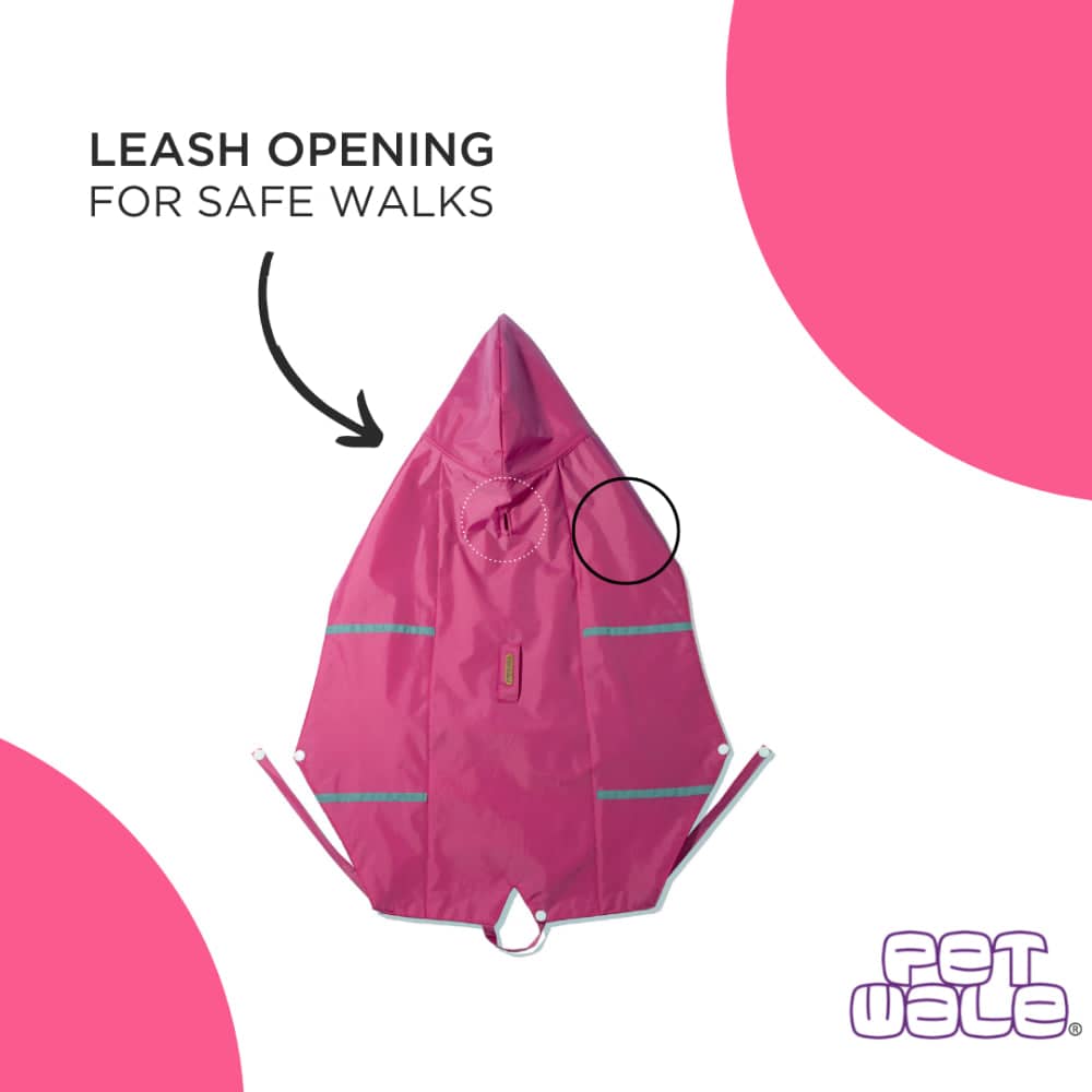 PetWale Reflective Raincoat for Dogs (Pink) image 5