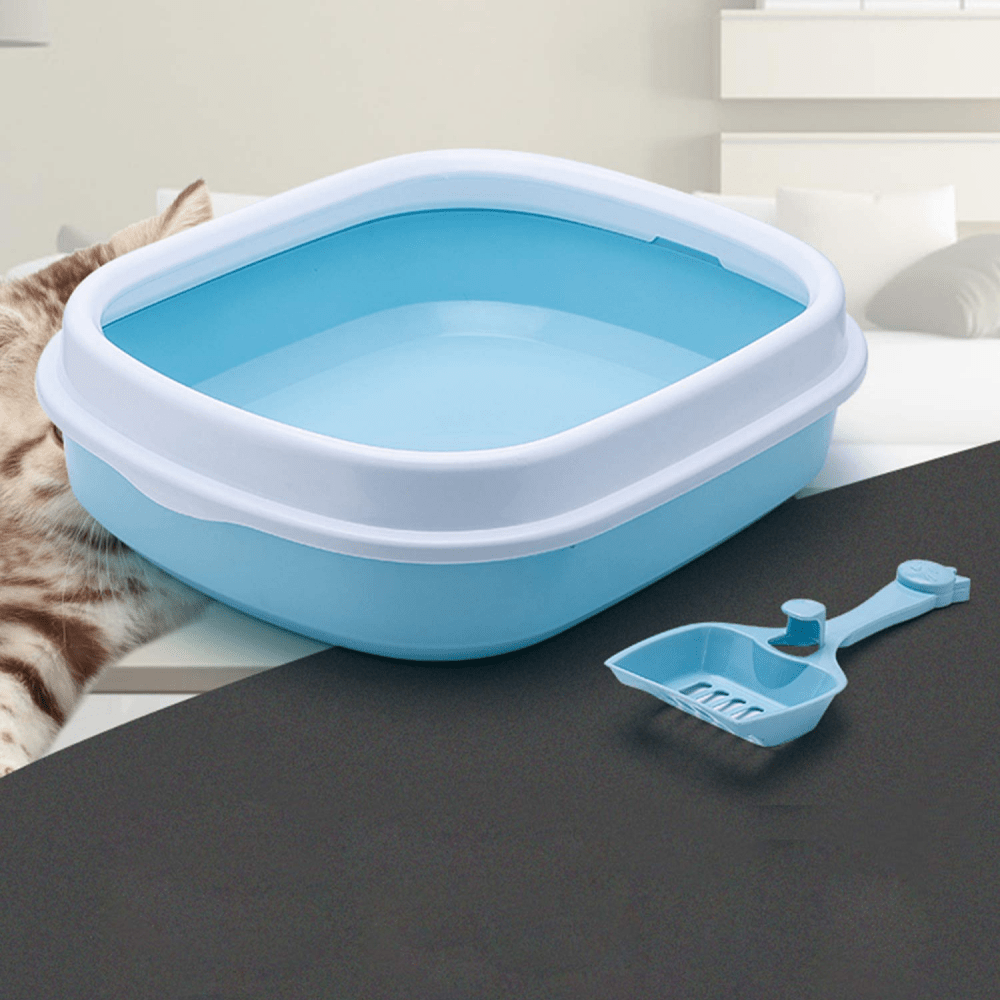 Emily Pets Litter Box With Scooper for Cats (Blue) image 3