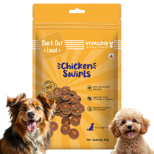 Bark Out Loud by Vivaldis Chicken Swirls Dog Treats