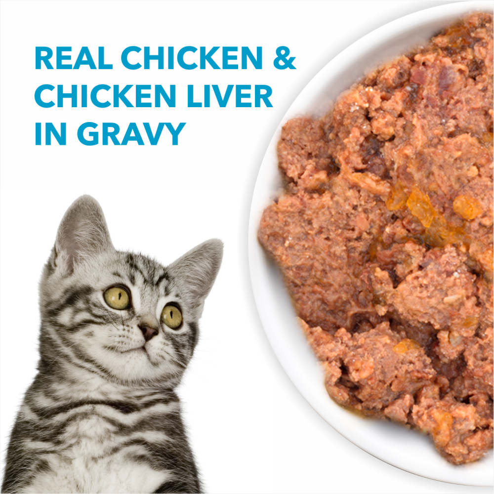 Purepet Real Chicken & Chicken Liver in Gravy Cat Wet Food image 9