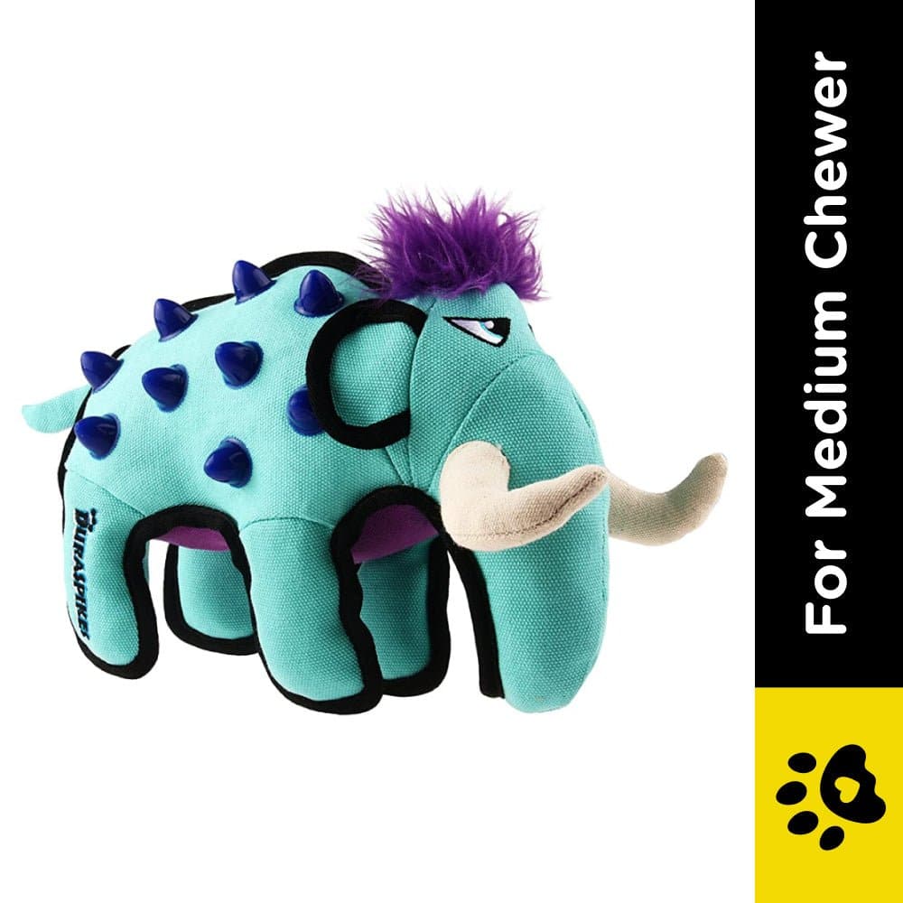 GiGwi Duraspikes Extra Durable Elephant Toy for Dogs (Light Blue) | For Medium Chewers image 2