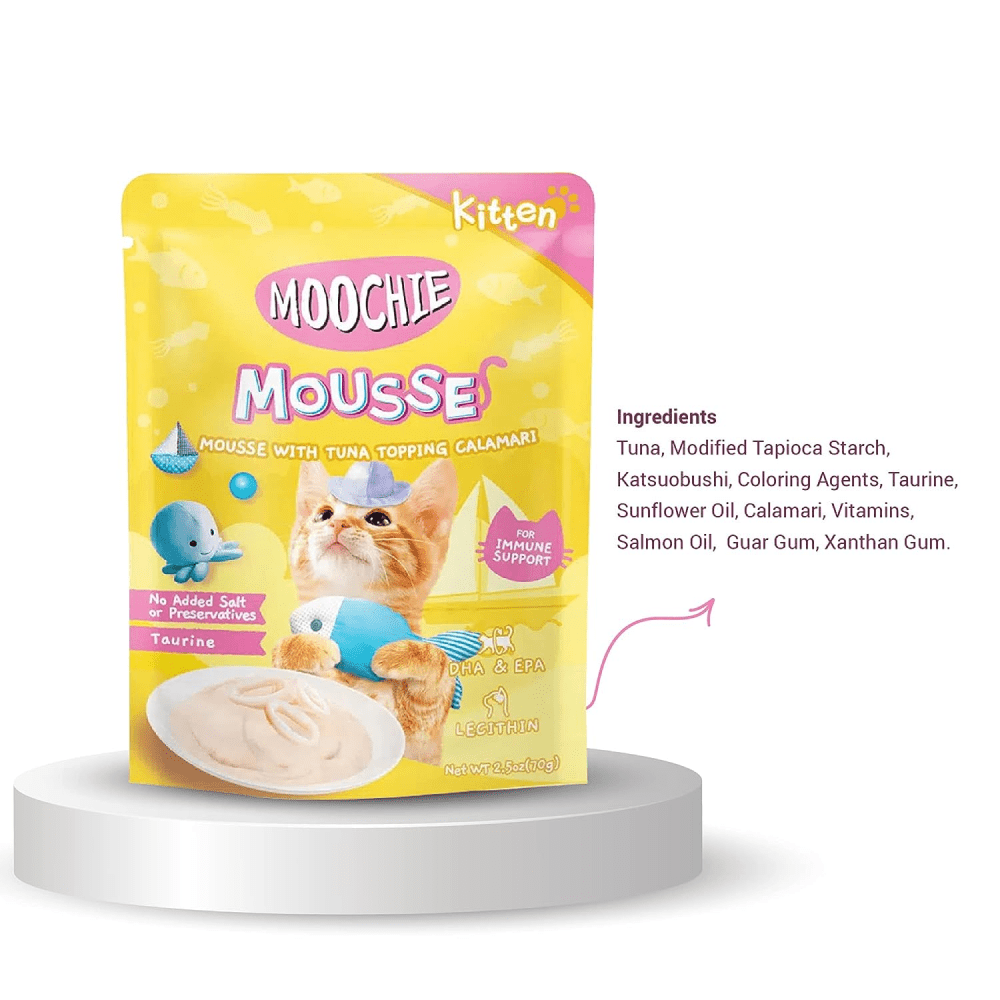 Moochie Mousse with Tuna Topping Calamari Cat Treats image 3