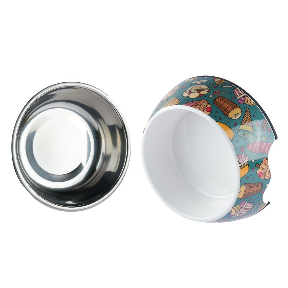 Pet Vogue Ice Cream and Muffins Pattern Colourful Bowl for Dogs and Cats image 4