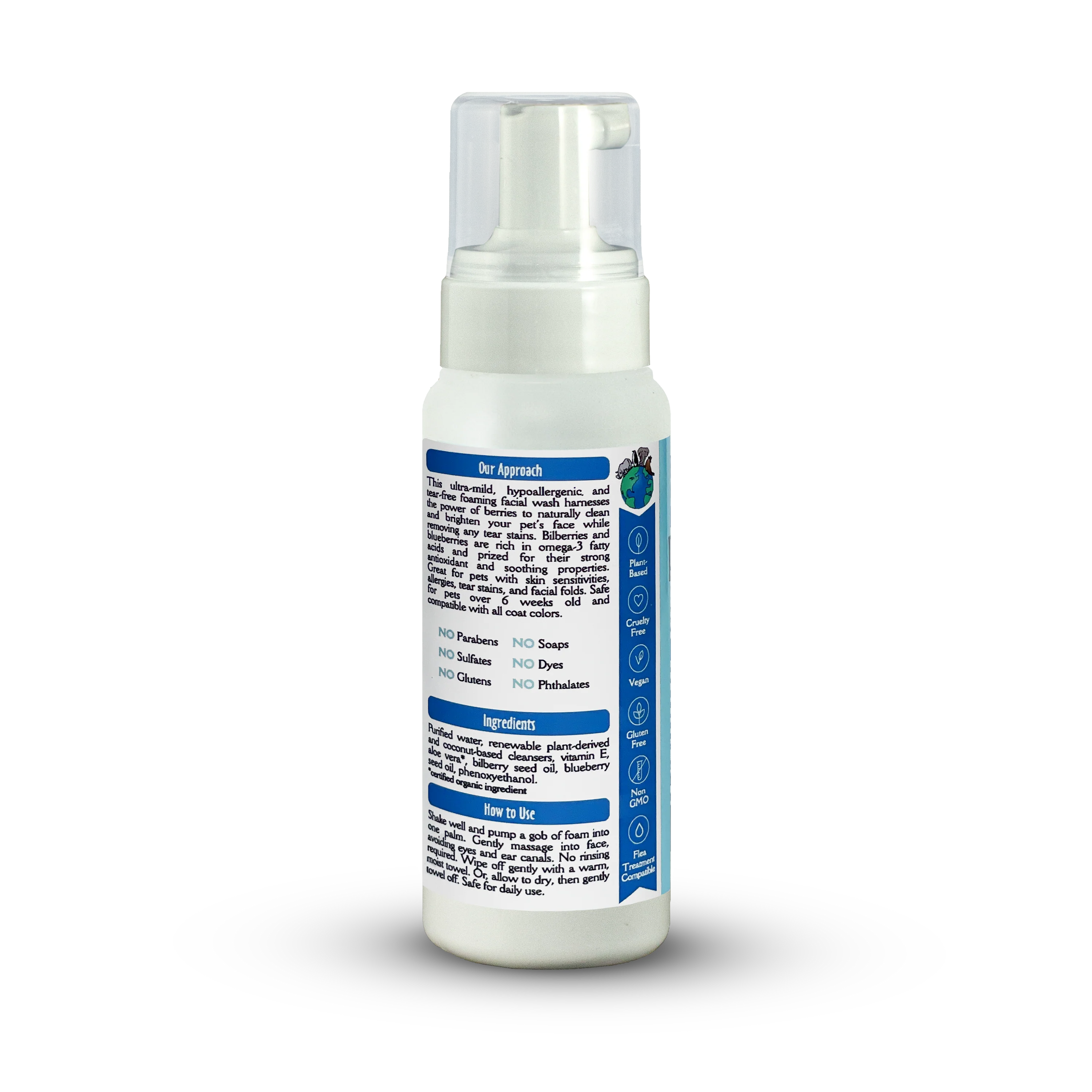 EarthBath Bilberry and Blueberry Scented Foaming Face Wash for Dogs and Cats image 10