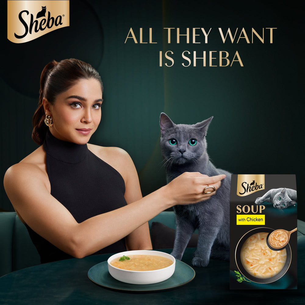 Sheba Soup with Chicken Adult Cat Wet Food image 3
