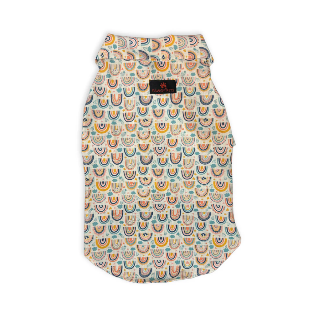 Pawgypets Rainbow Shirt for Dogs (off white) image 2