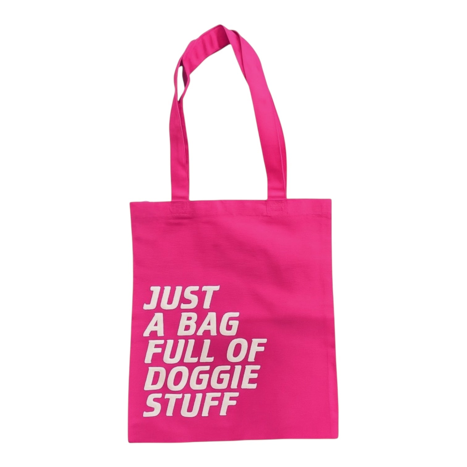Talking Dog Club Just a Bag Full of Doggie Stuff Carry All Tote Bag for Women (Pink)