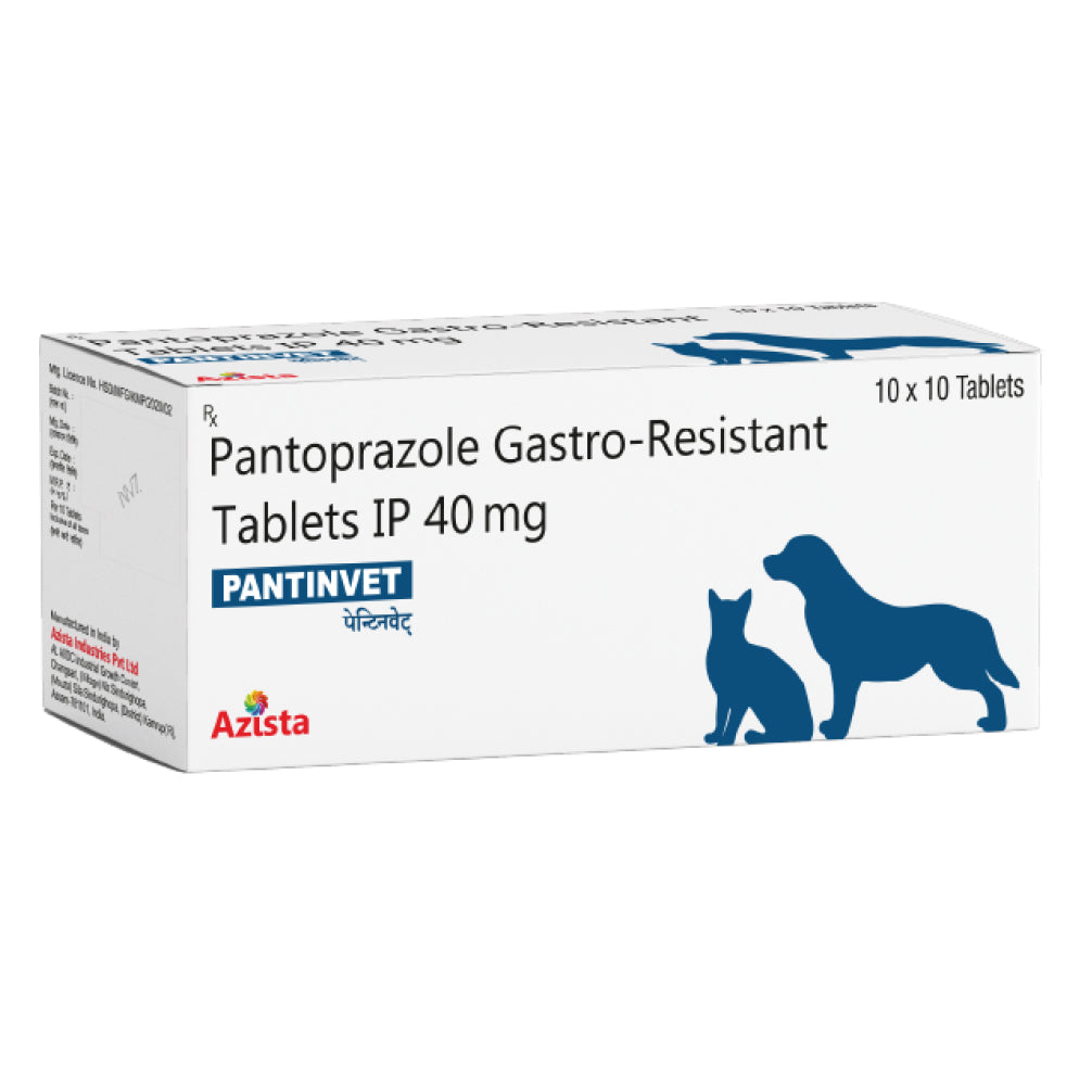 Azista Pantinvet 40mg Pantoprazole Gastro Resistant Tablets for Dogs & Cats