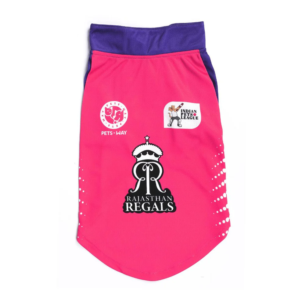 Pets Way Rajasthan Regals IPL Jersey for Dogs and Cats (Pink)| Indian Pet League