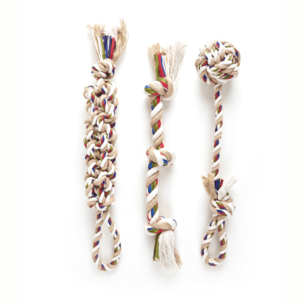 Barkbutler x Fofos Flossy Three Knots Rope Toy For Dogs image 9