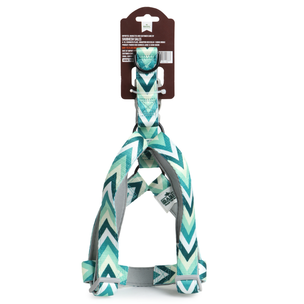 Basil Printed Adjustable Harness for Dogs (Green) image 3